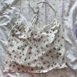 Pink floral tank